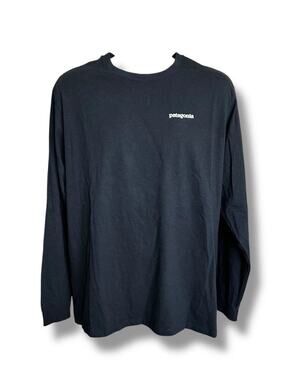 Patagonia LS 2 Side Graphic Logo Responsibili-Tee Shirt Regular Fit Black XL